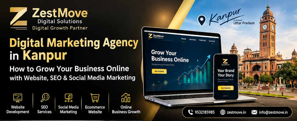 Digital Marketing Agency in Kanpur: How to Grow Your Business Online with Website, SEO & Social Media Marketing